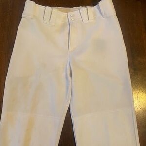 Mizuno Ladies Womens Size Small White Softball Pants with Elastic Cuffs